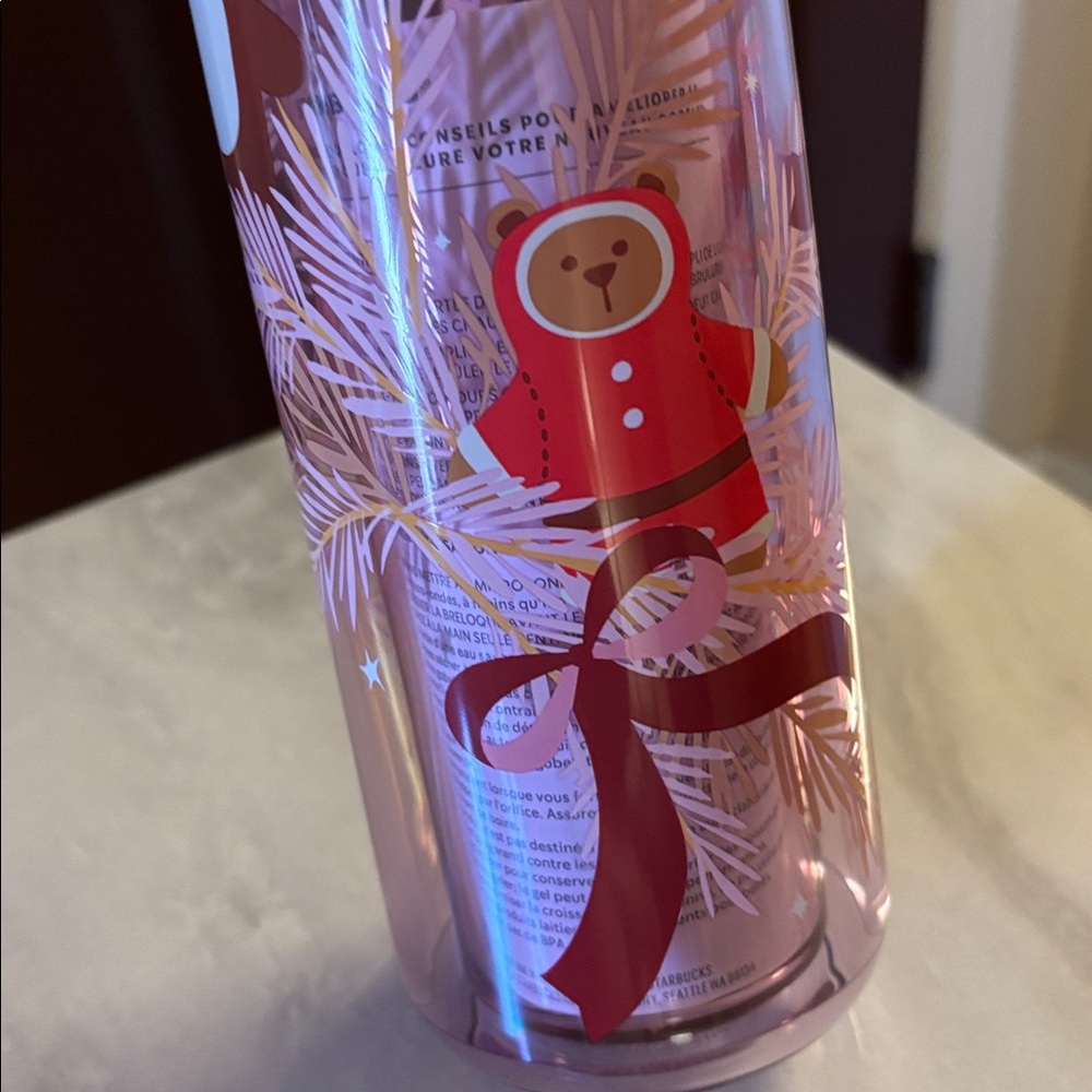 Starbucks Pink Tumbler with Bow - Picture 3 of 5